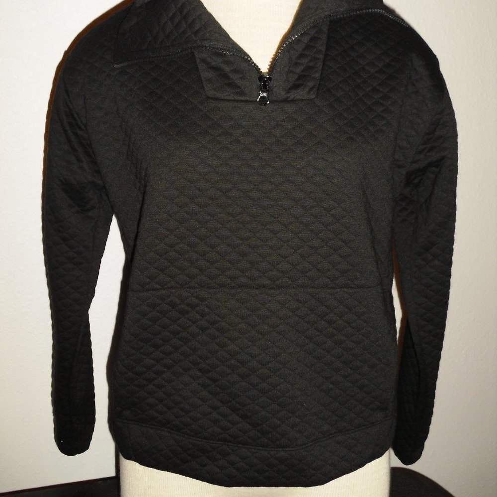 PULLOVER QUILTED LIGHT JACKET WITH QUARTER ZIPPER